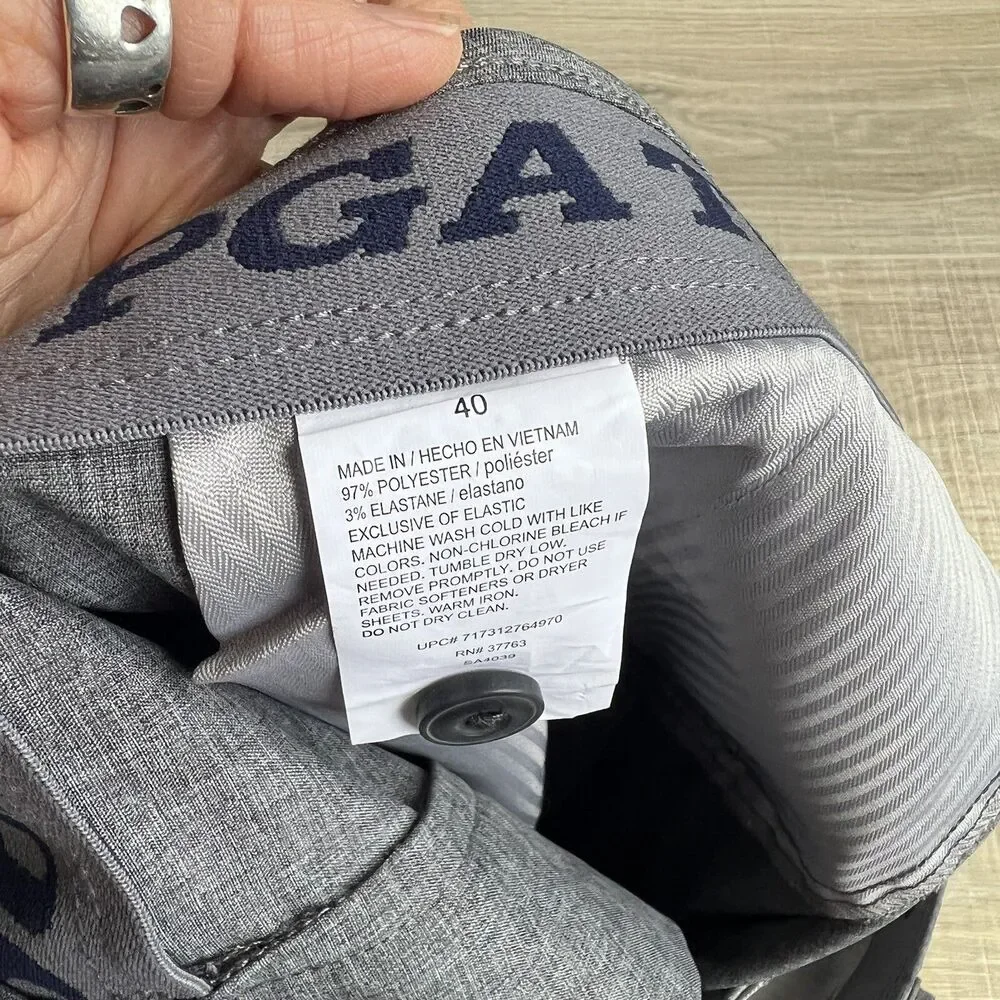 PGA Tour Mens Shorts Gray Flat Front Golf Shorts Sz 40